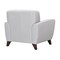Armen Living Jedd Contemporary Chair in Genuine Dove Gray Leather with Brown Wood Legs LCJD1DV - alternate 5